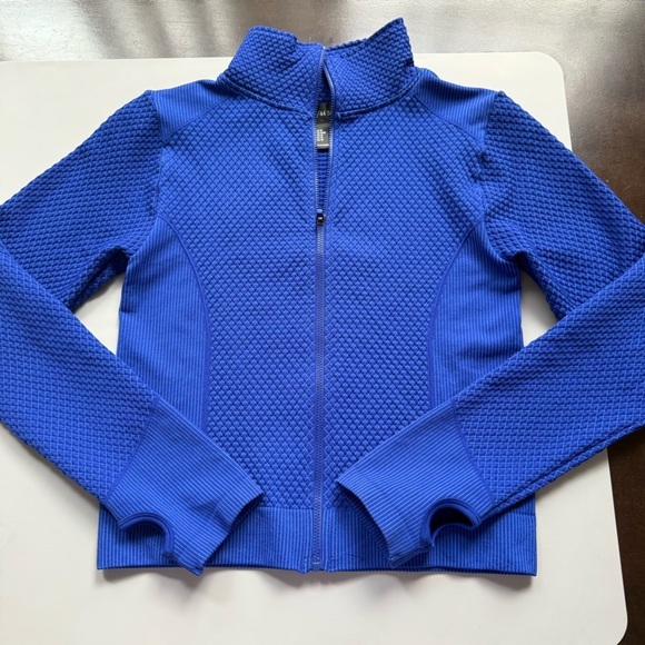 Bailey 44 Sweaters - Bailey 44 Sport Royal Blue Textured Zip Jacket Women’s Medium Performance Knit